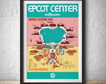 Disney map Etsy photo relating to Printable Disney Maps titled Disney map Etsy